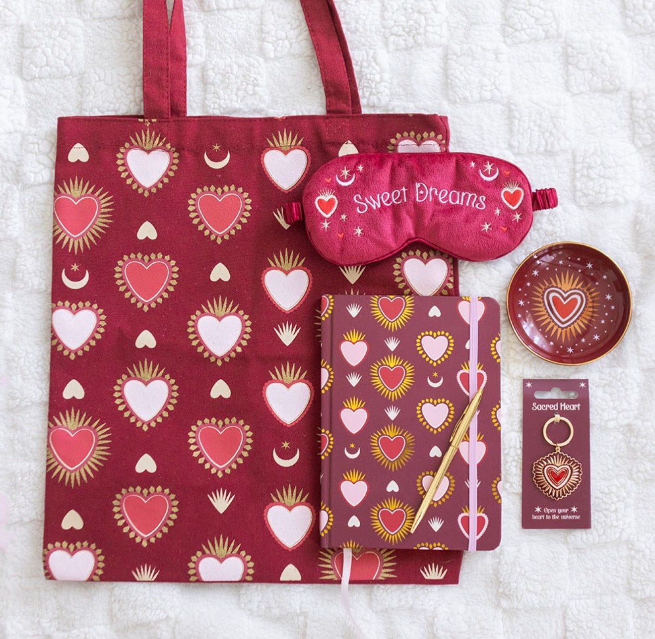 SACRED HEART PRINT TOTE BAG