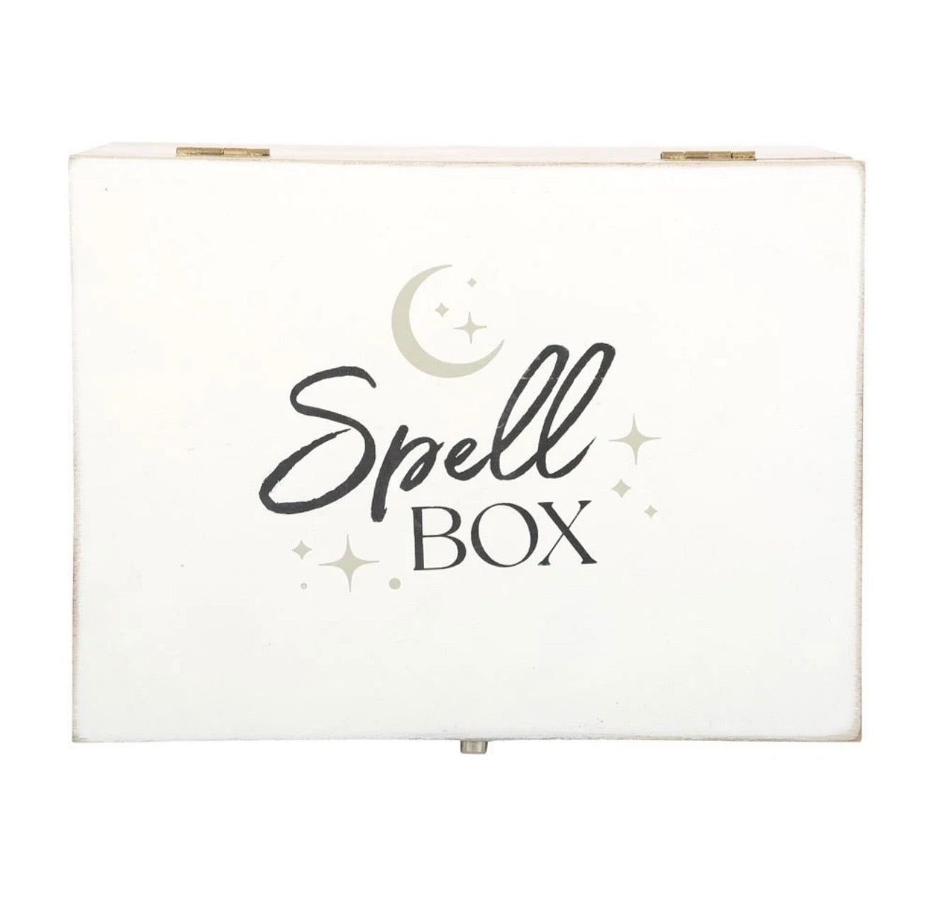 White Witch Spell Box Candles Herbs Oils Crystal Storage Box Star Charm