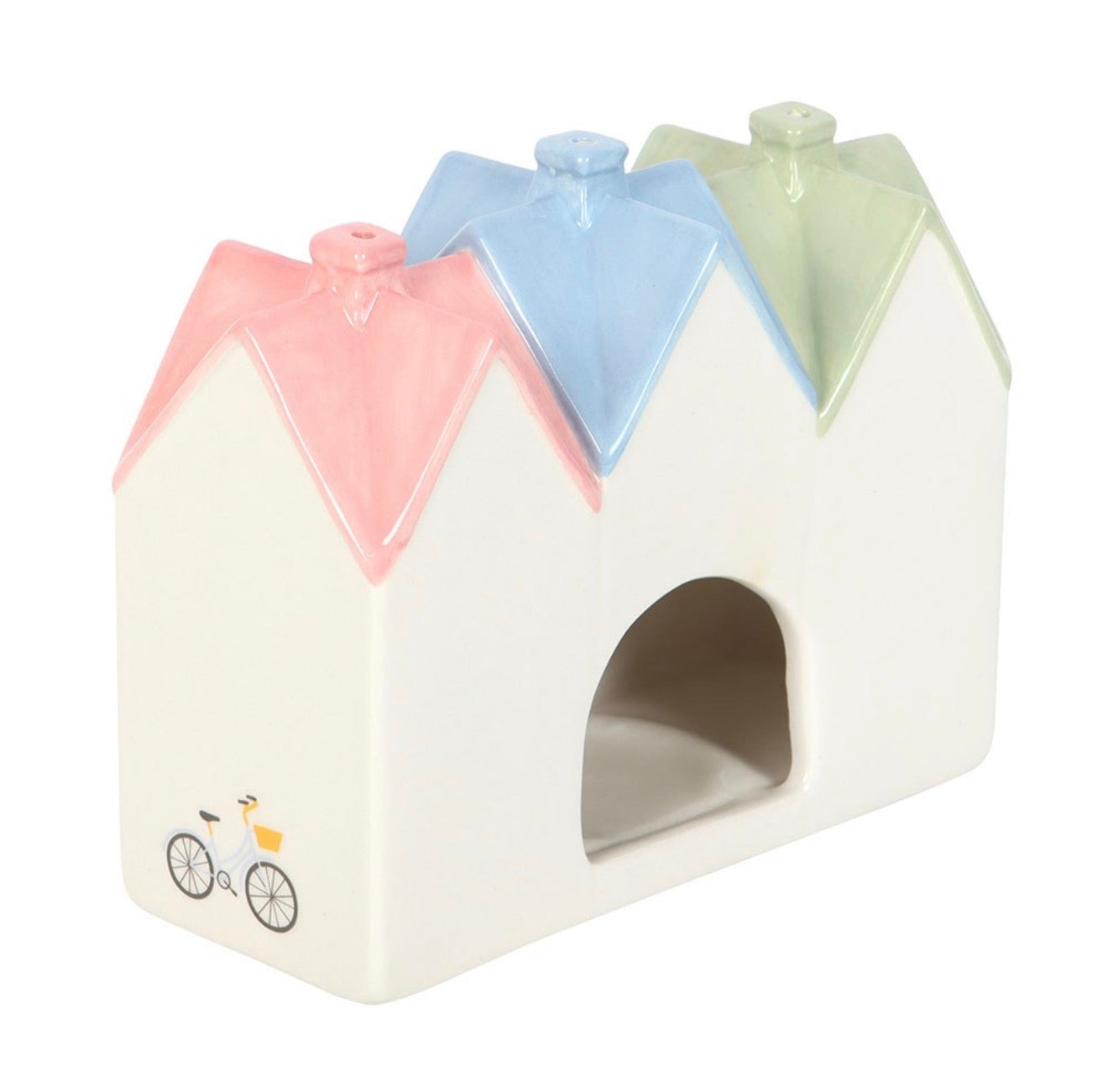PASTEL HOUSE INCENSE CONE BURNER AND TEALIGHT HOLDER