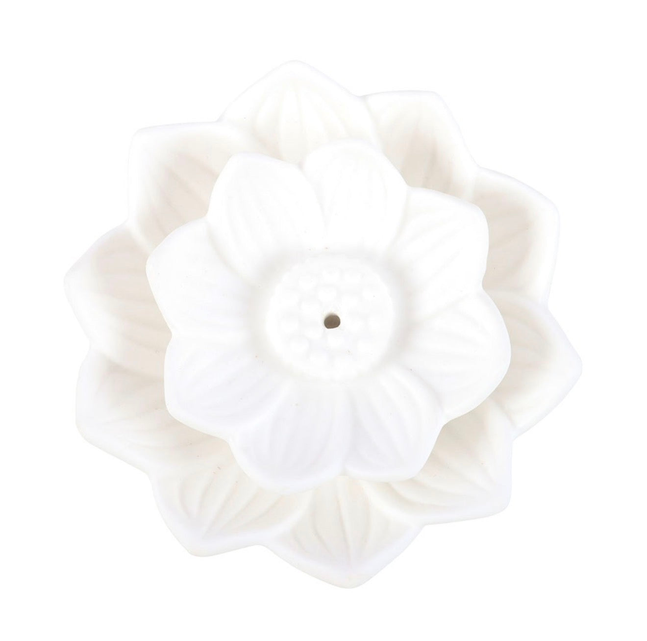 WHITE LOTUS FLOWER INCENSE STICK HOLDER