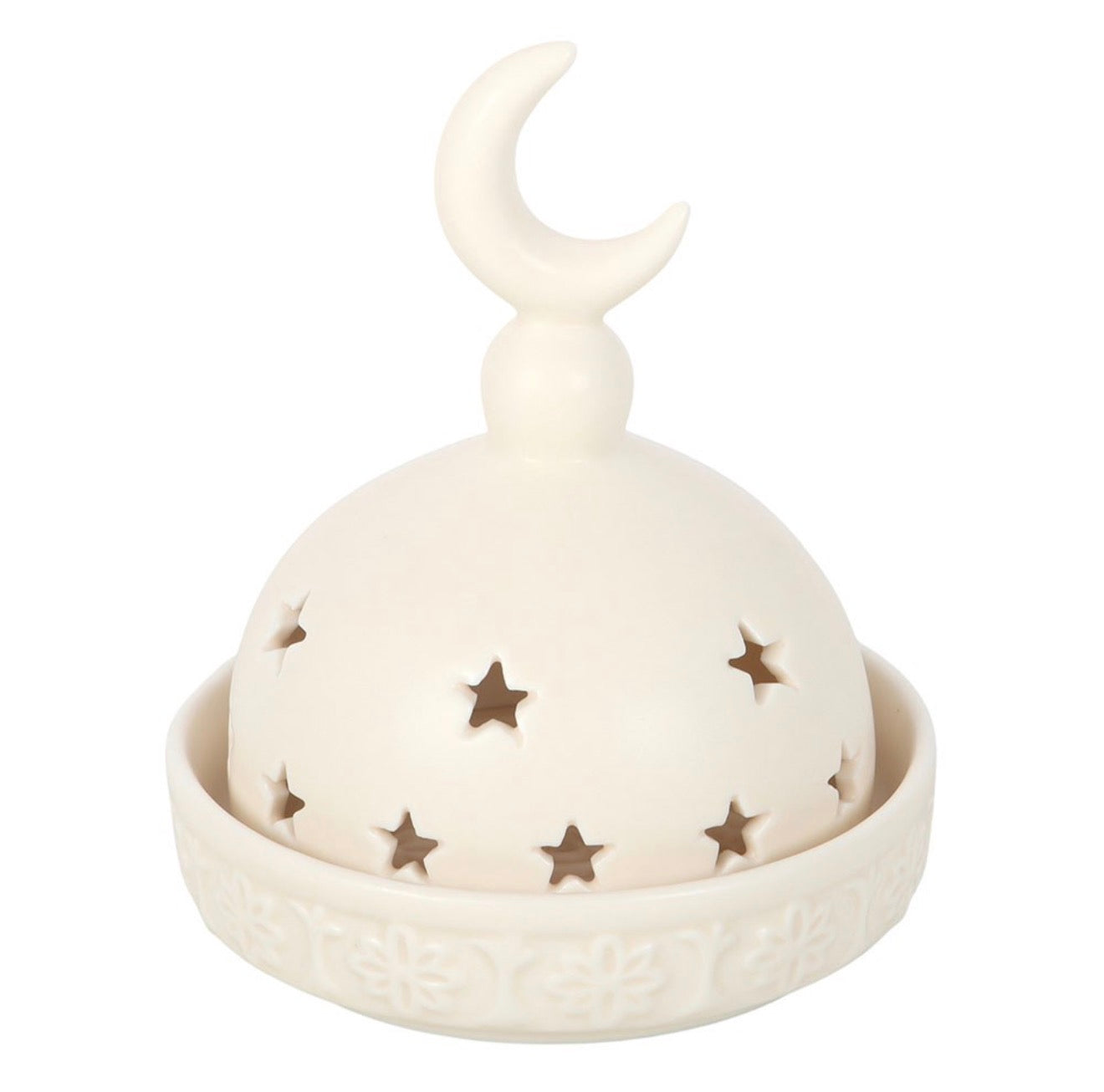 CREAM MOSQUE INCENSE CONE AND TEALIGHT HOLDER