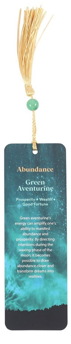 CRYSTAL BOOKMARKS AMETHYST, GREEN ADVENTURINE, BLACK OBSIDIAN & ROSE QUARTZ