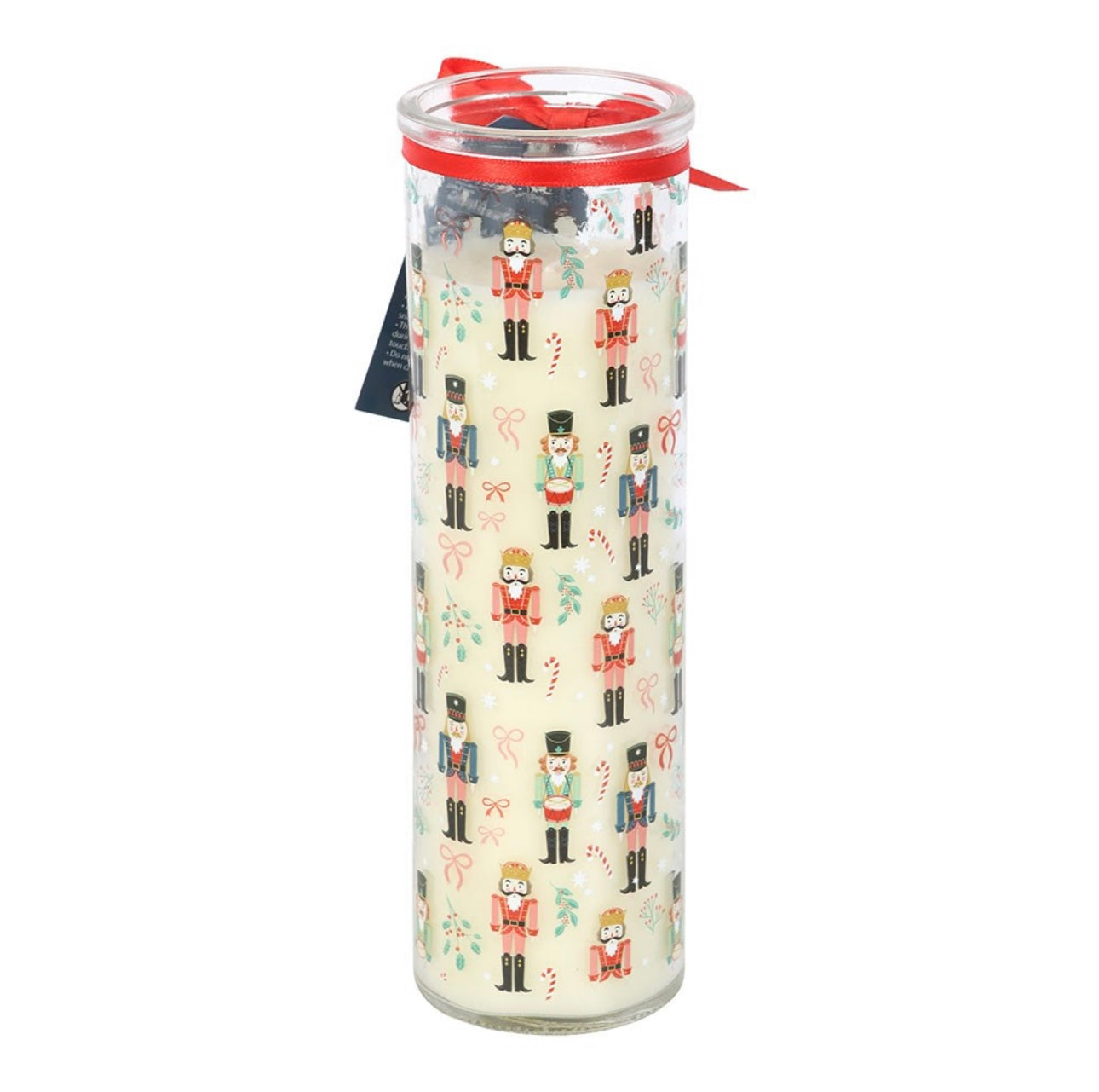 NUTCRACKER PRINT FESTIVE SPICE TUBE CANDLE