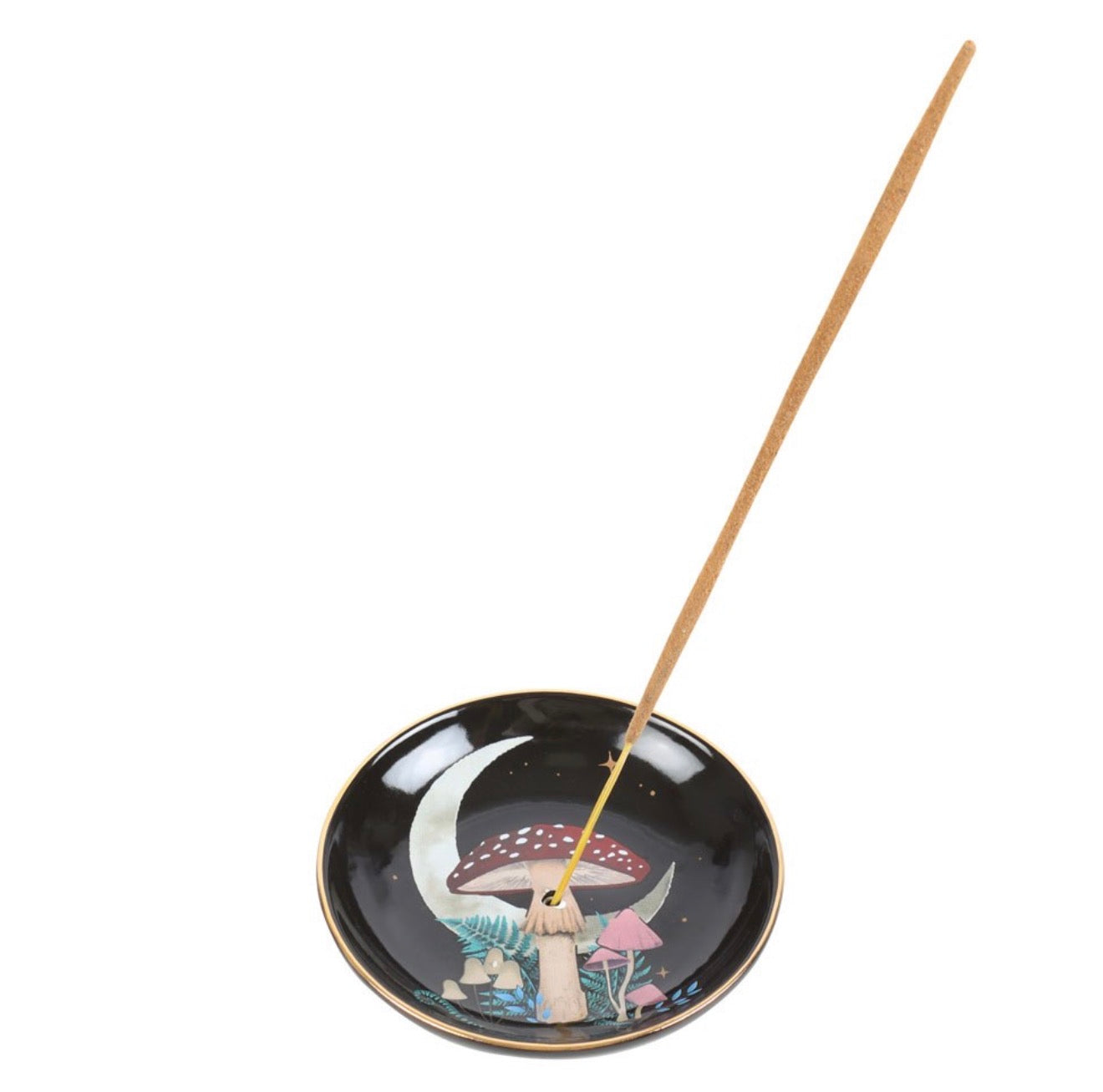 DARK FOREST MUSHROOM CERAMIC INCENSE PLATE