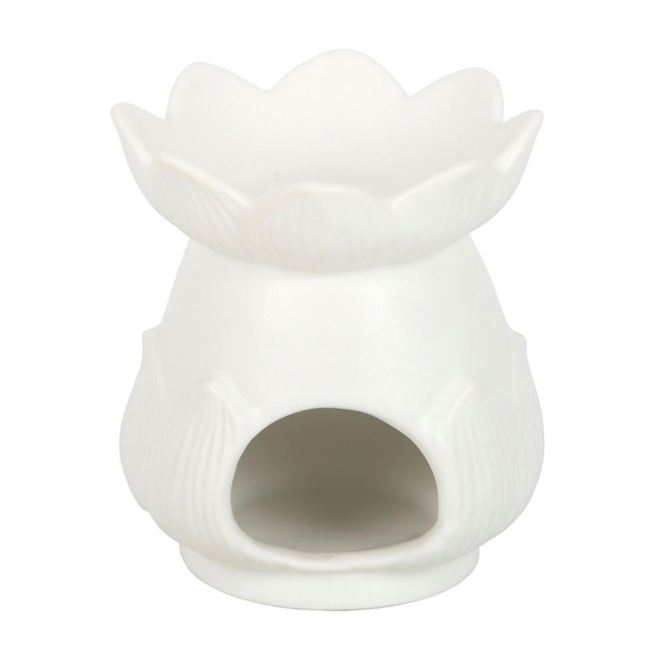 OFF WHITE LOTUS FLOWER OIL BURNER & WAX WARMER