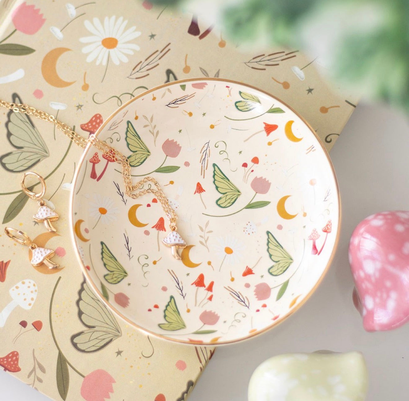 FAIRY FOLKLORE PRINT TRINKET DISH