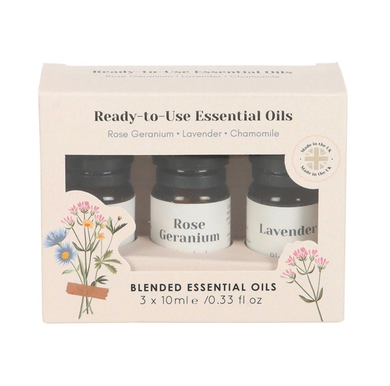 SET OF 3 FLORAL BLENDED ESSENTIAL OILS
