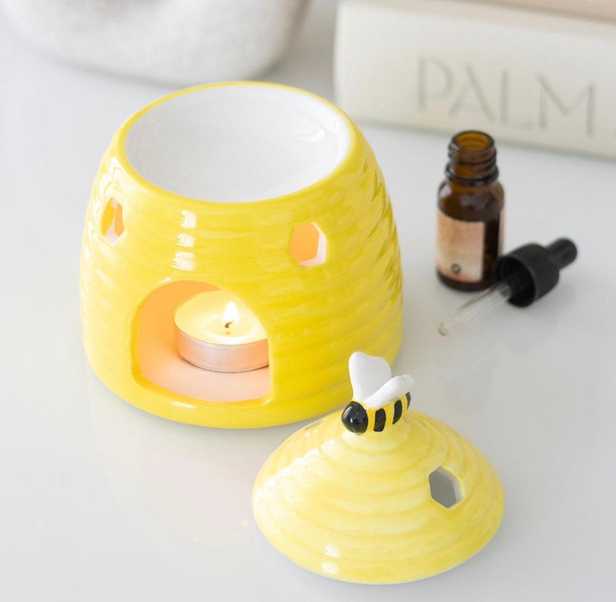 YELLOW BEEHIVE OIL BURNER