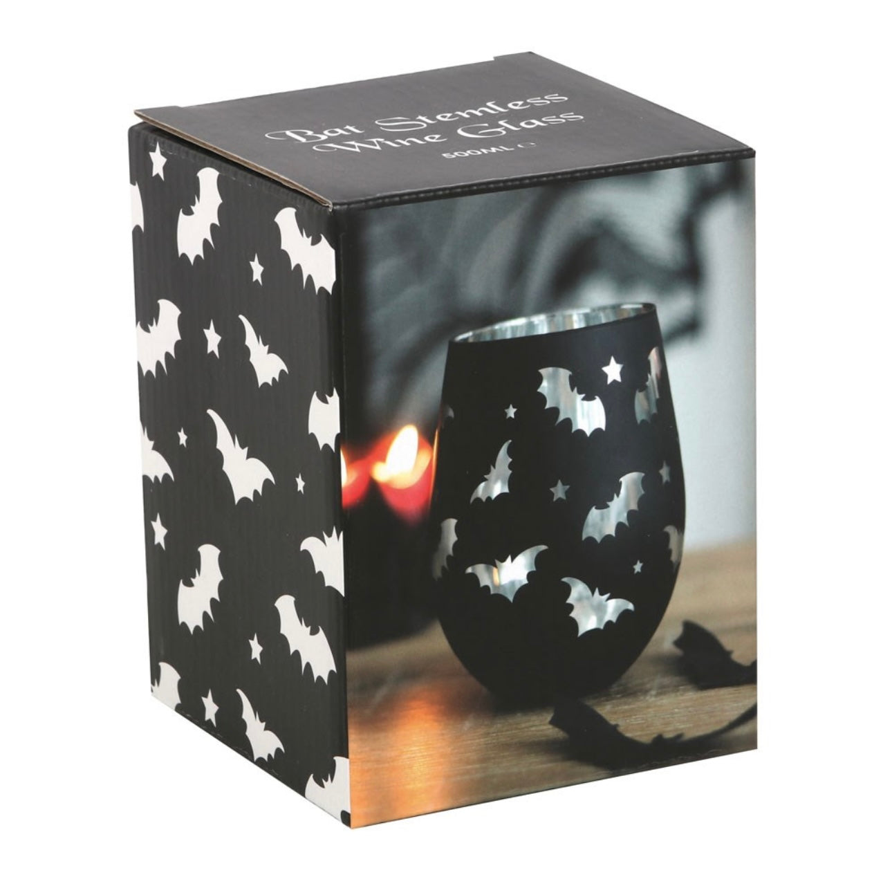 Bat Stemless Wine Glass/Tumbler Halloween