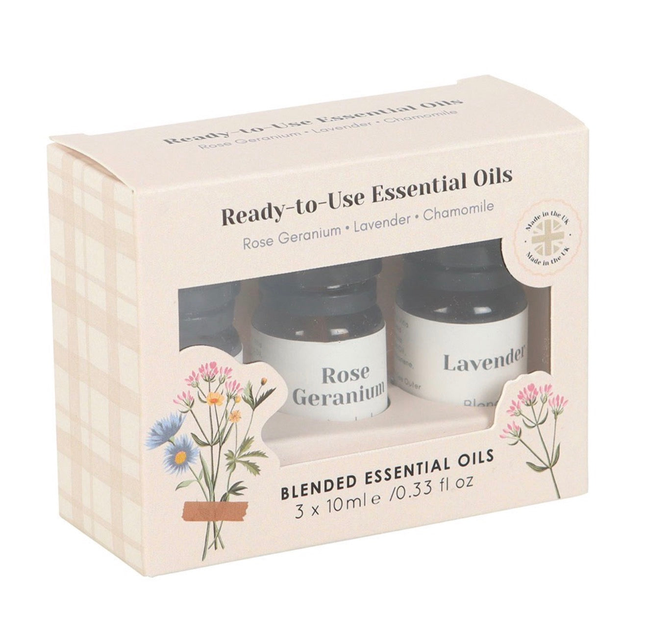 SET OF 3 FLORAL BLENDED ESSENTIAL OILS