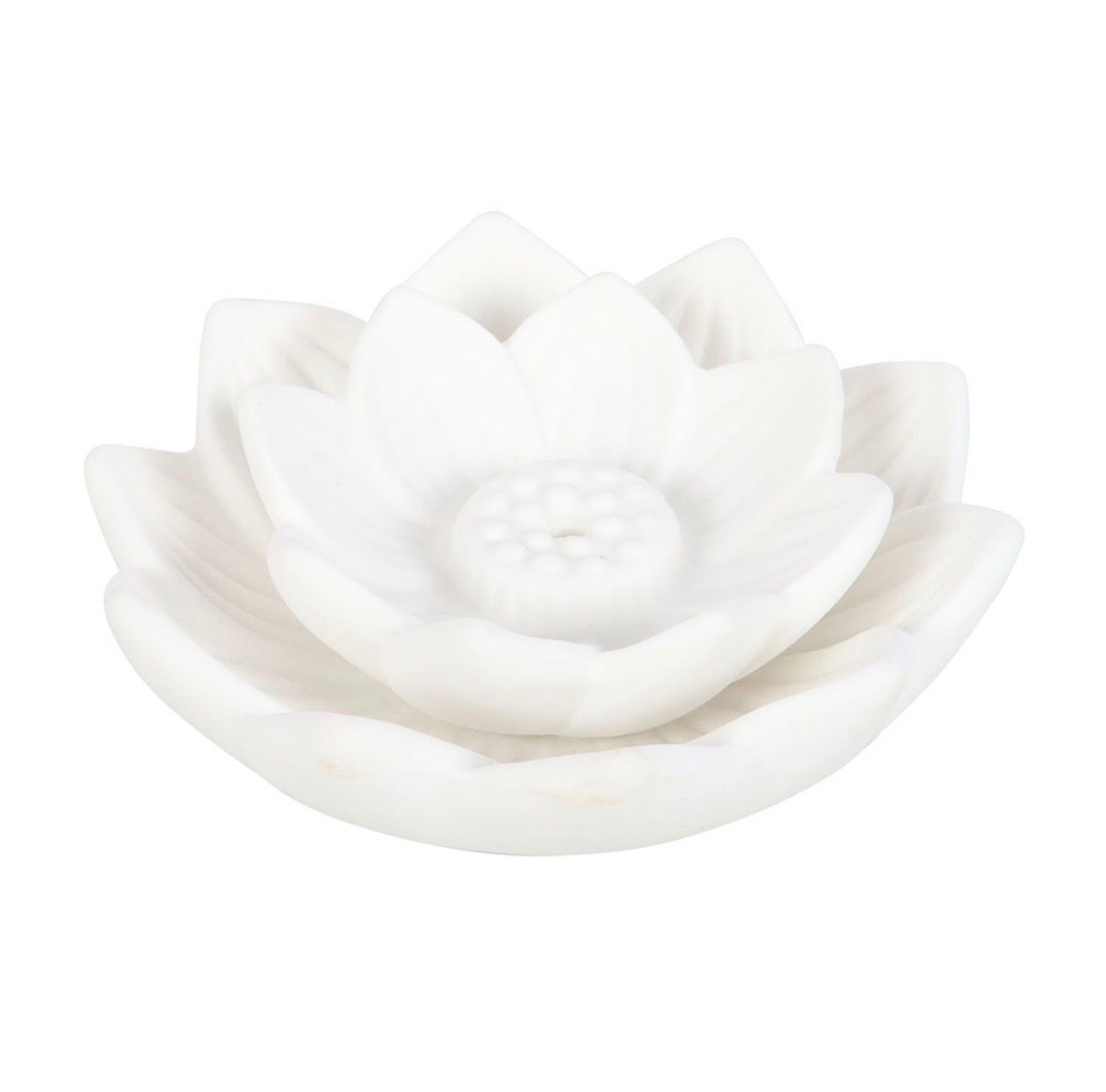 WHITE LOTUS FLOWER INCENSE STICK HOLDER