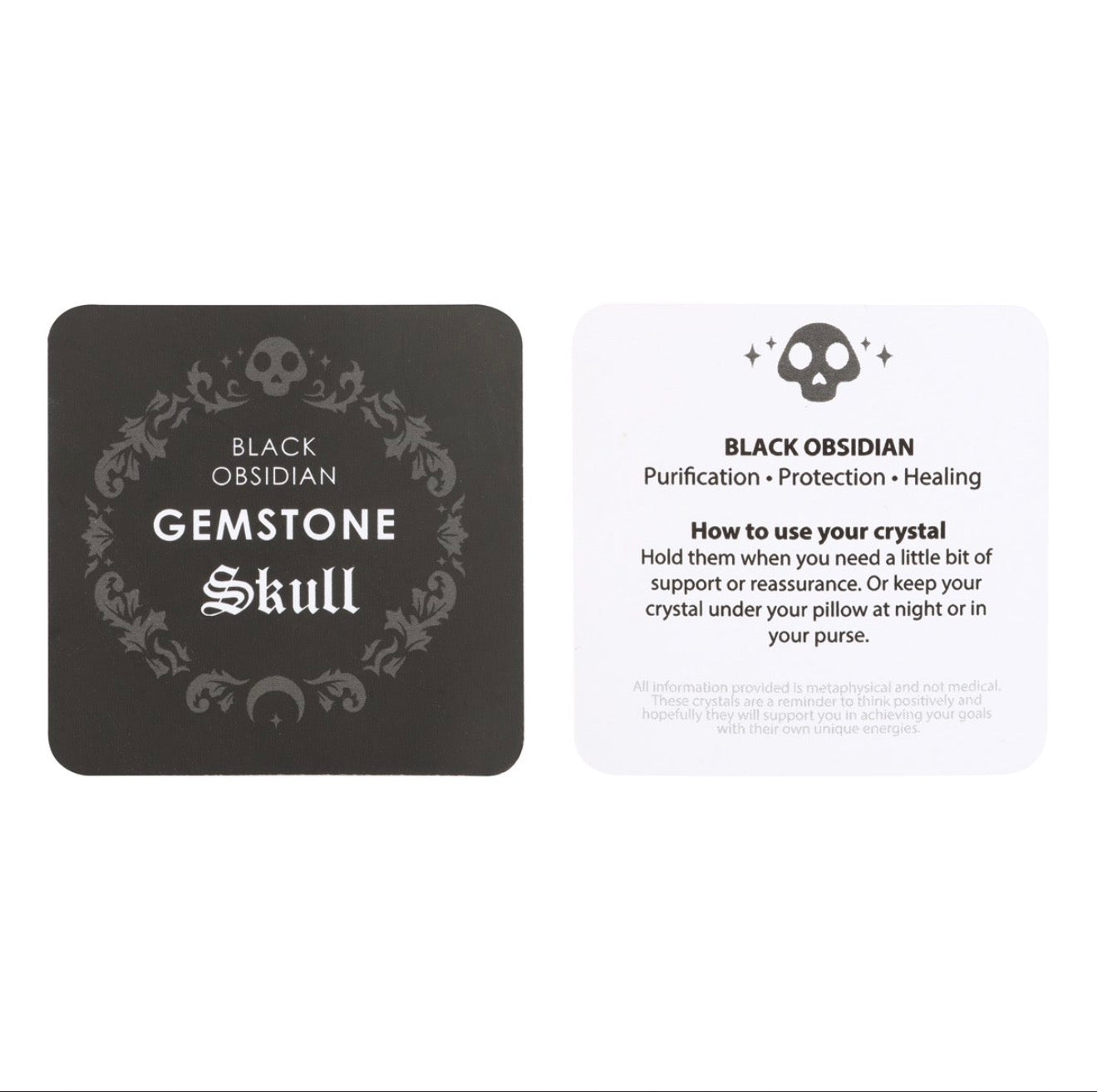 BLACK OBSIDIAN CRYSTAL SKULL