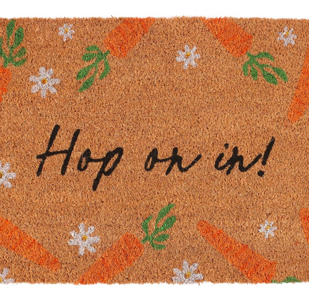 NATURAL HOP ON IN EASTER DOORMAT