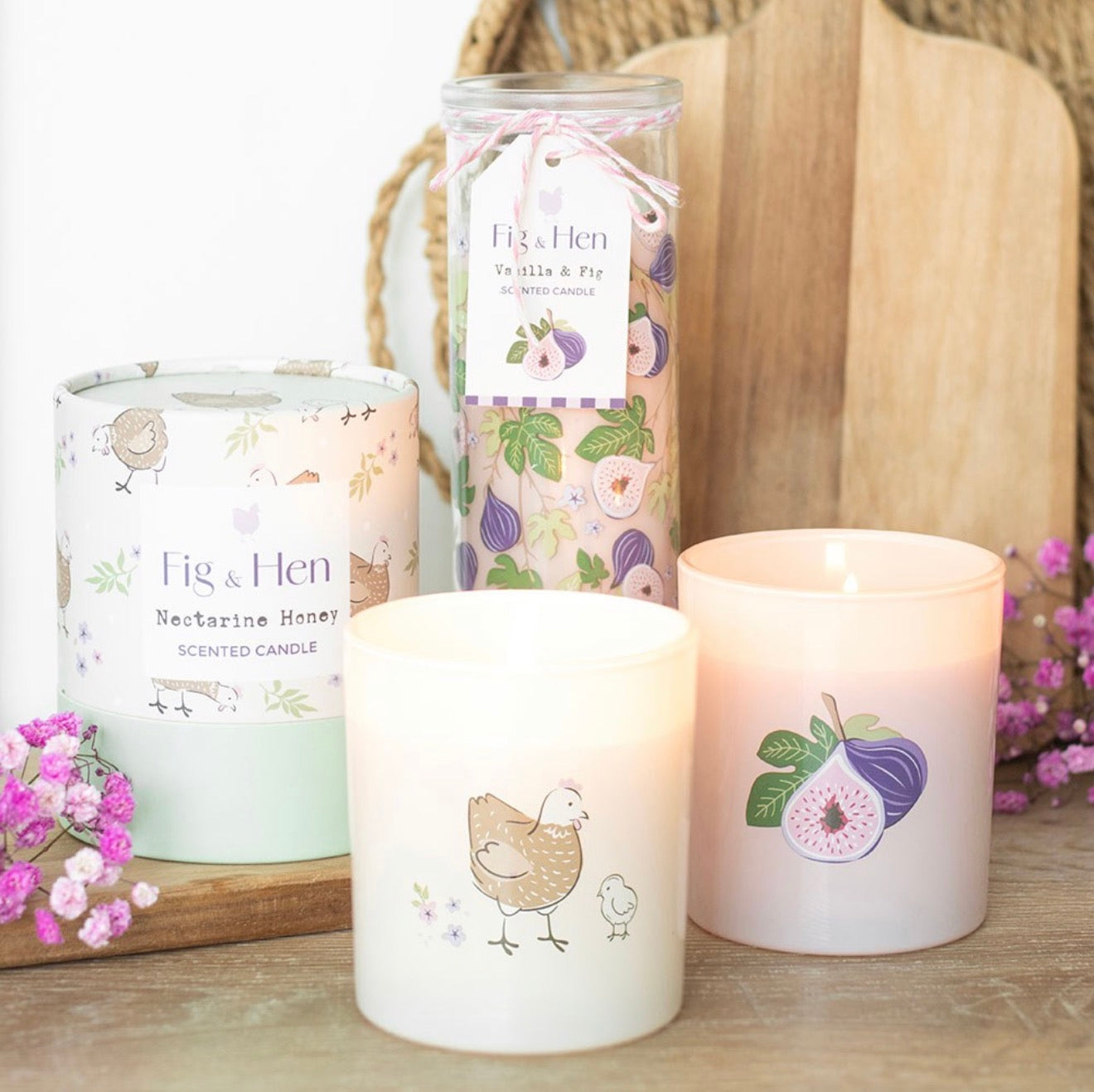 FIG TREE PRINT VANILLA & FIG TUBE CANDLE