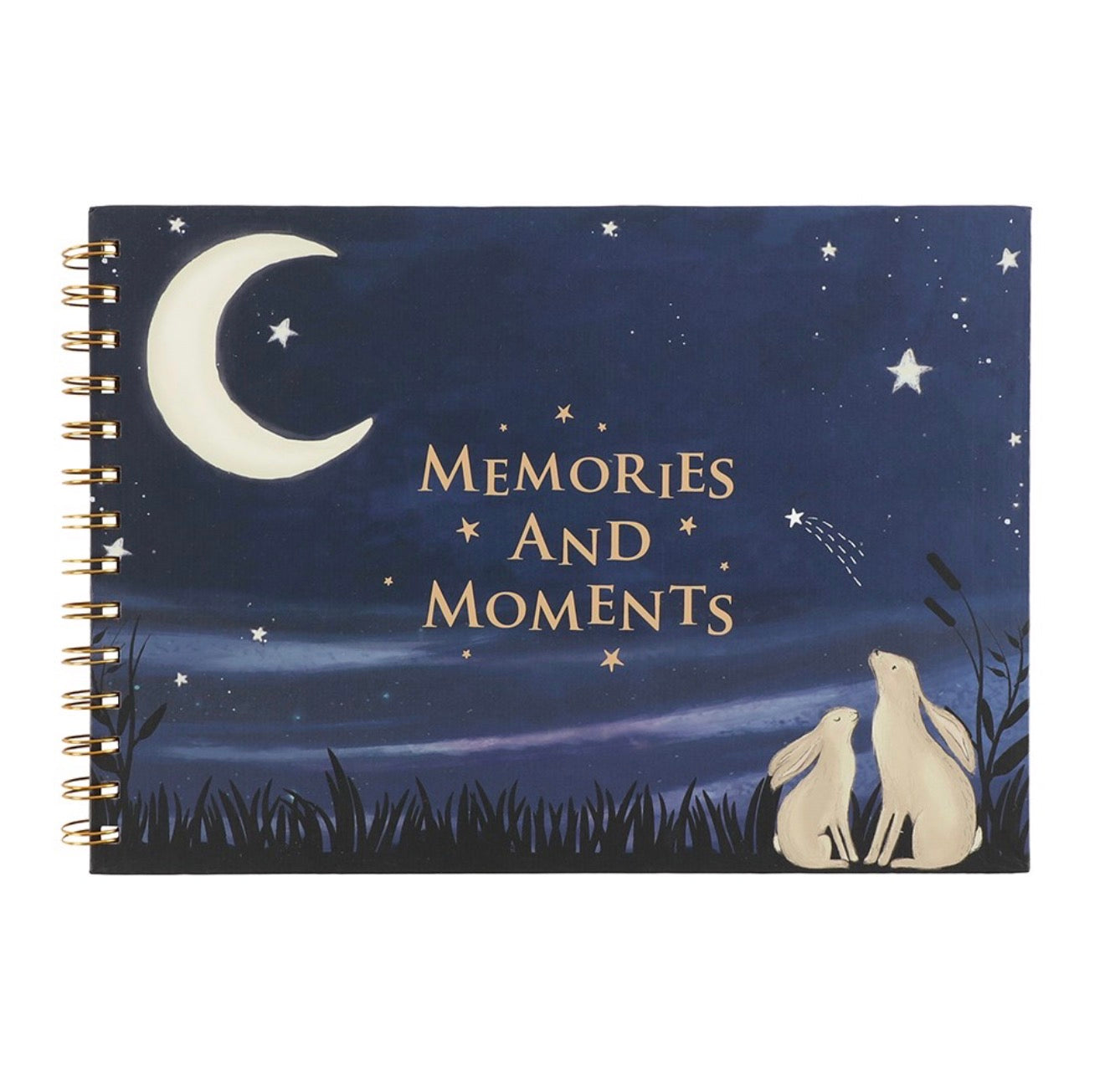 LOOK AT THE STARS MOON GAZING HARE BABY MEMORY BOOK