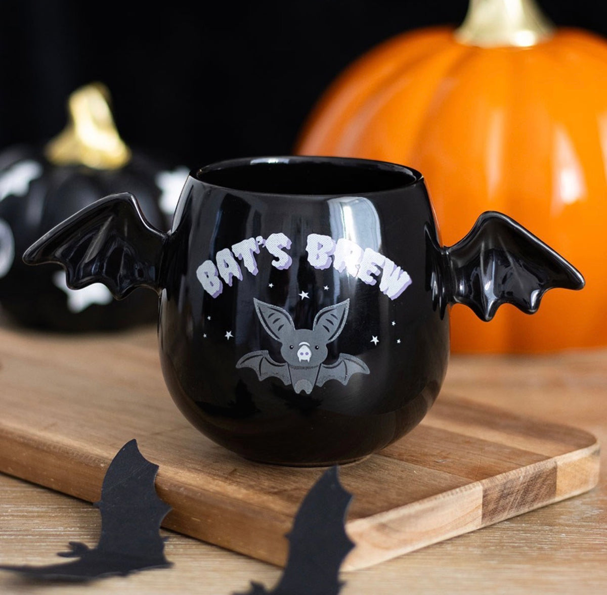 BAT'S BREW BAT WING MUG HALLOWEEN BOO BOX