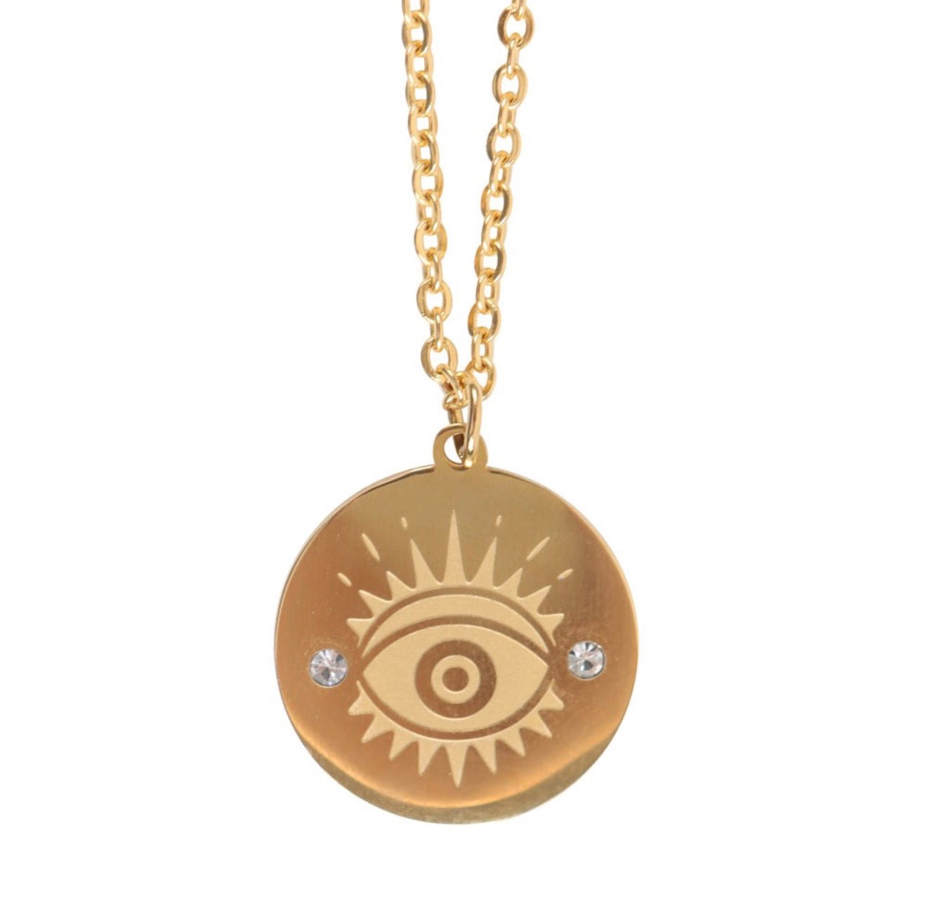 ALL SEEING EYE/EVIL EYE NECKLACE & DISH GIFT SET
