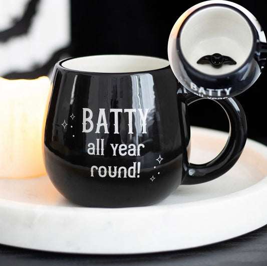 BATTY ALL YEAR ROUND ROUNDED PEEKABOO MUG