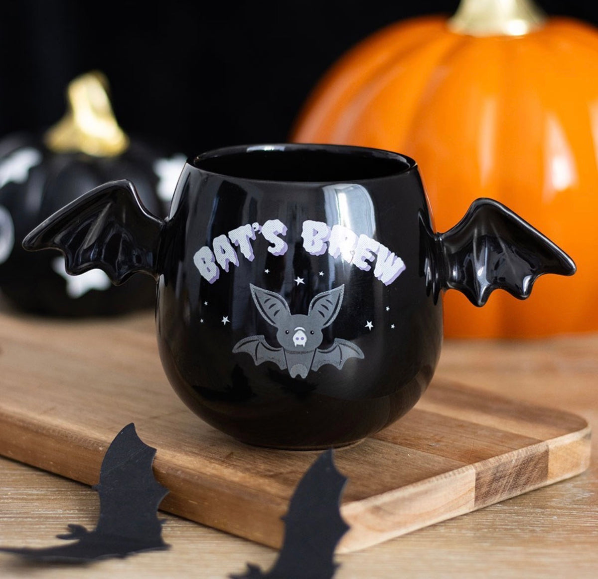 BAT'S BREW BAT WING MUG HALLOWEEN BOO BOX