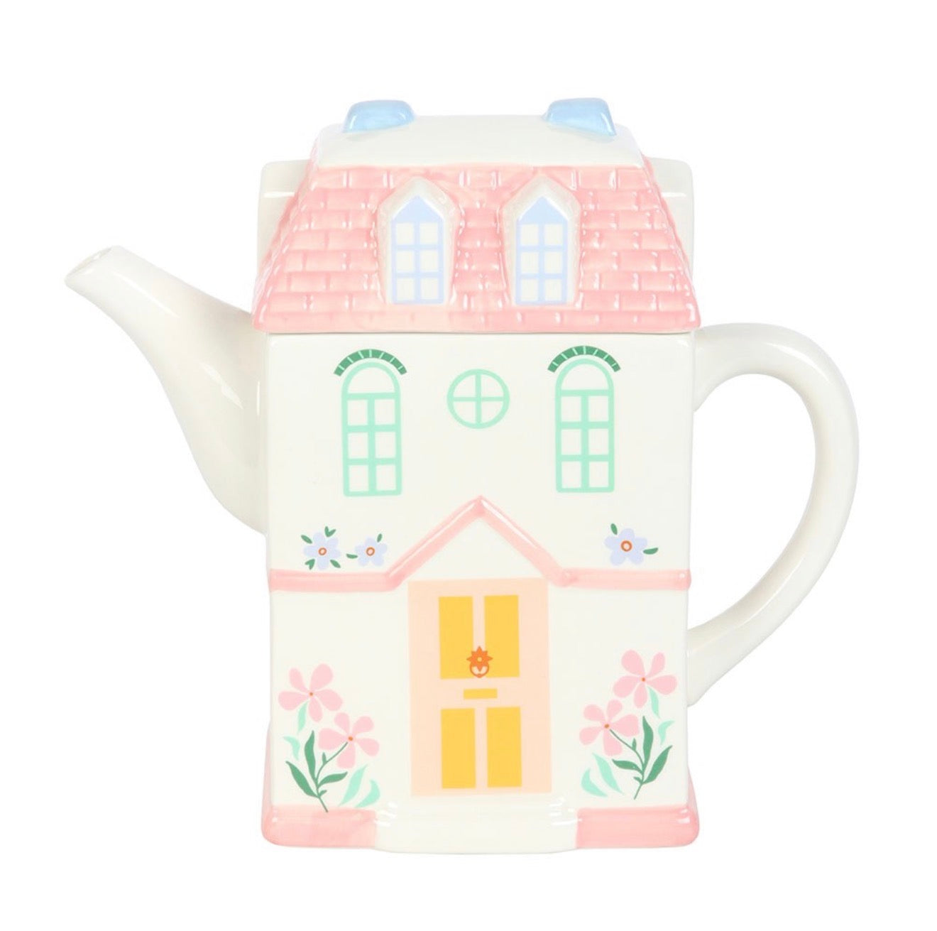 PASTEL HOUSE SHAPED TEAPOT