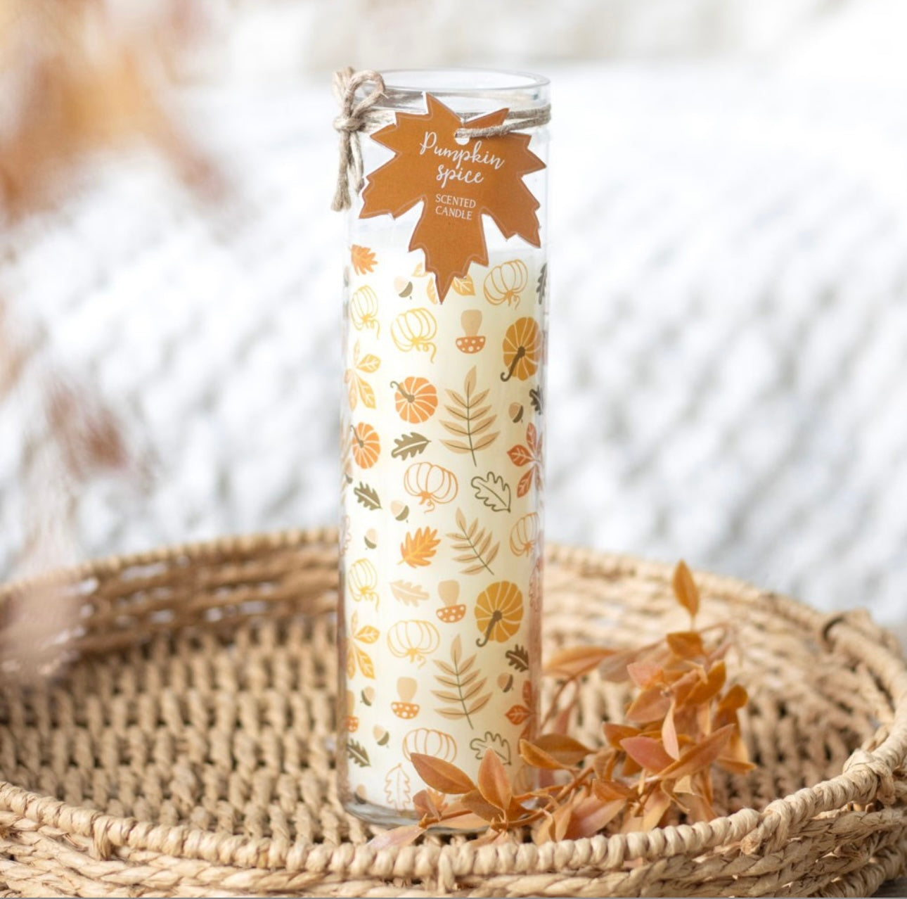 AUTUMN LEAVES PUMPKIN SPICE TUBE CANDLE